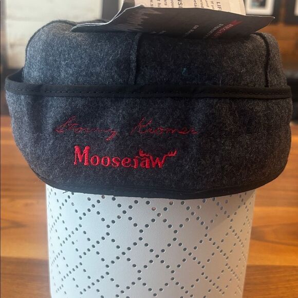 NWT Nee Moosejaw Charcoal Red Stormy Kramer Sidekick Billed Cap Hat Size 7 1/8 - Picture 3 of 9